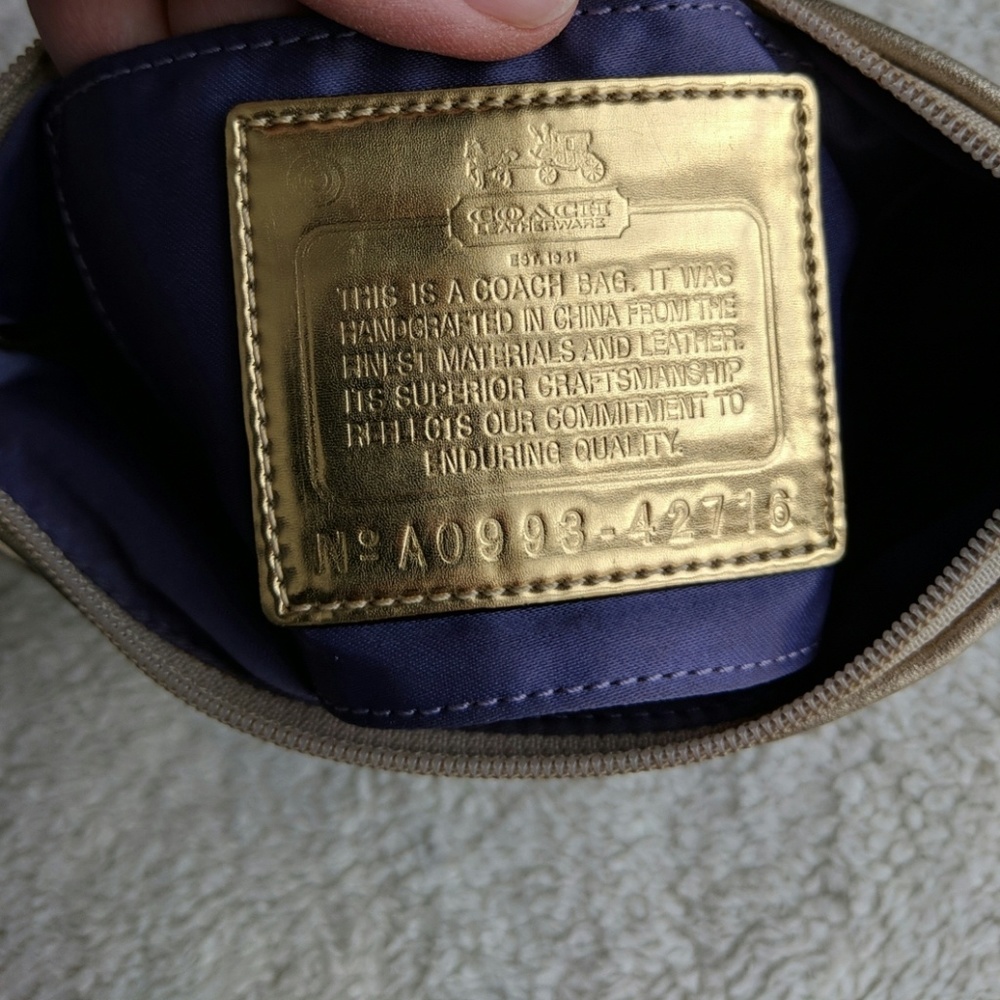 Coach Metallic Python Pleated Wristlet - Picture 5 of 8